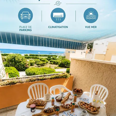 La Perle Marine - Vue - Acces Direct - Place De Parking - Climatisation - Wifi * Le Barcarès